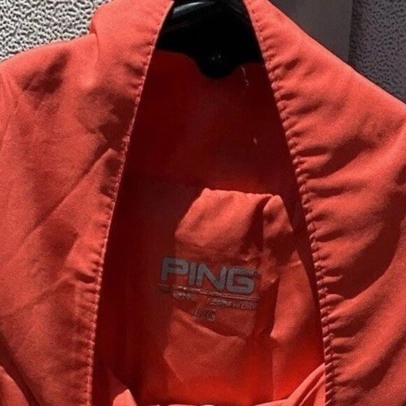 Ping Lightweight Golf Jacket Full Zip Sensorwarm Bright Orange Women's Large - Picture 15 of 15